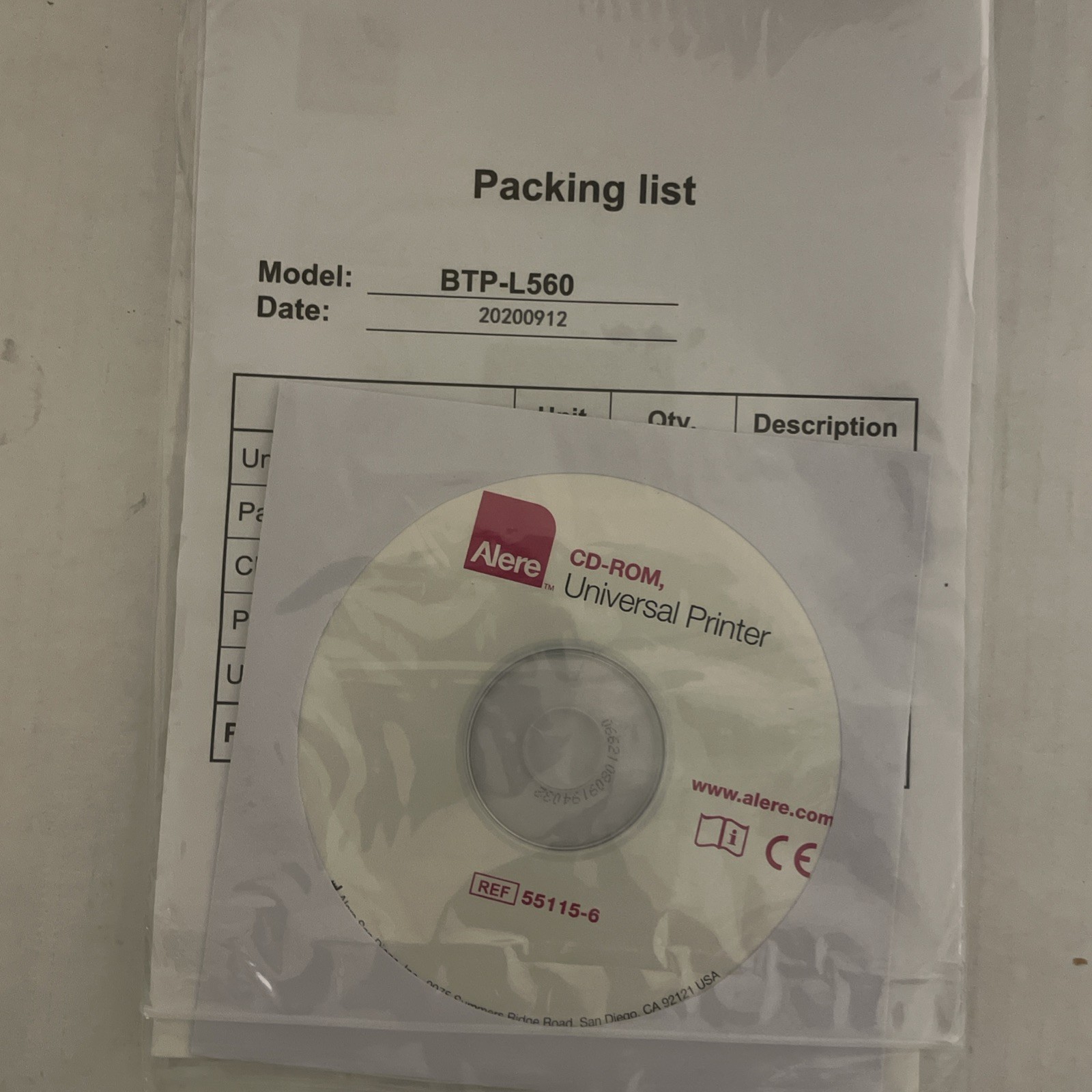 ALERE Cholestech LDX Printer P/N 55115 - NIB