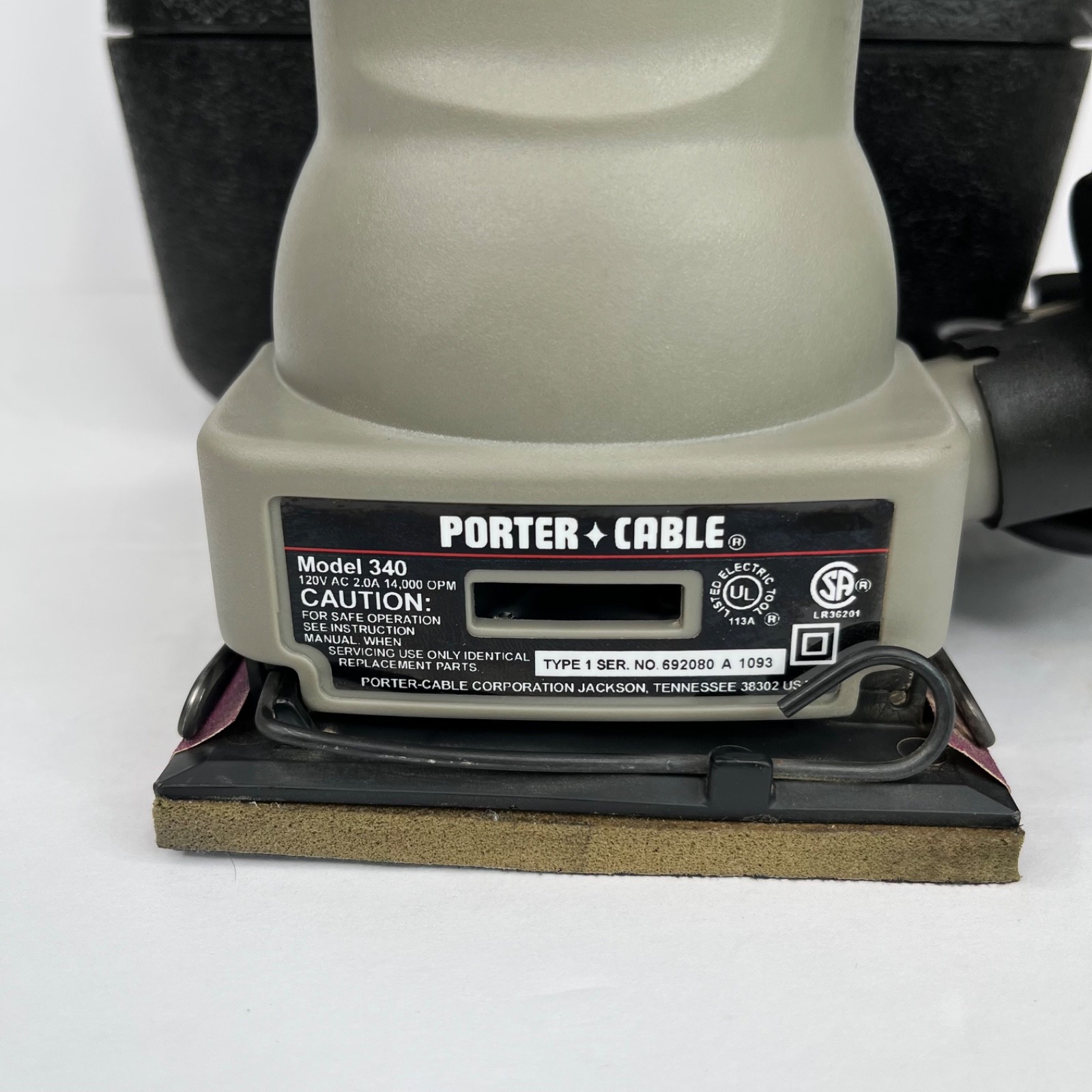 PORTER CABLE Model 340 - 1/4 Sheet Finishing Sander with Filter & Hard Case