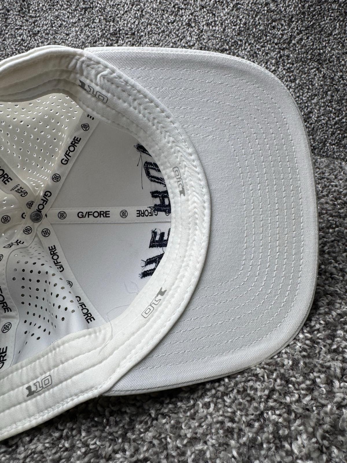 G/Fore Hat Cap Snapback One Size White Golf Hat Adjustable THE RUN Reversed