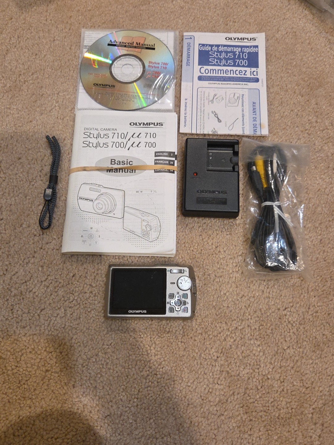 Olympus Stylus 710 7.1MP Digital Camera/Video Silver All-Weather 2.5" LCD Bundle