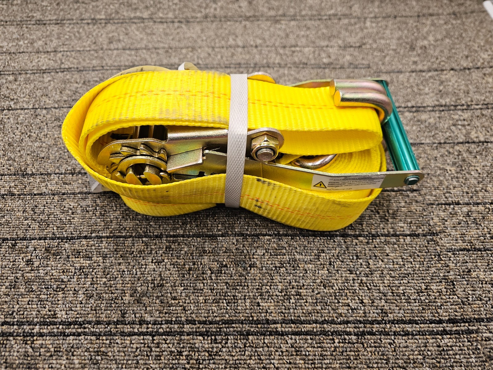 S-Line Ratchet Tie Down Strap 2" x 27ft Polyester J Hooks 557-WHK 3,333lbs