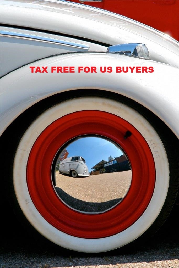 ATLAS 13inch Tire Side White wall Fakewalls Topper 100% Rubber Tire Ring Set of4