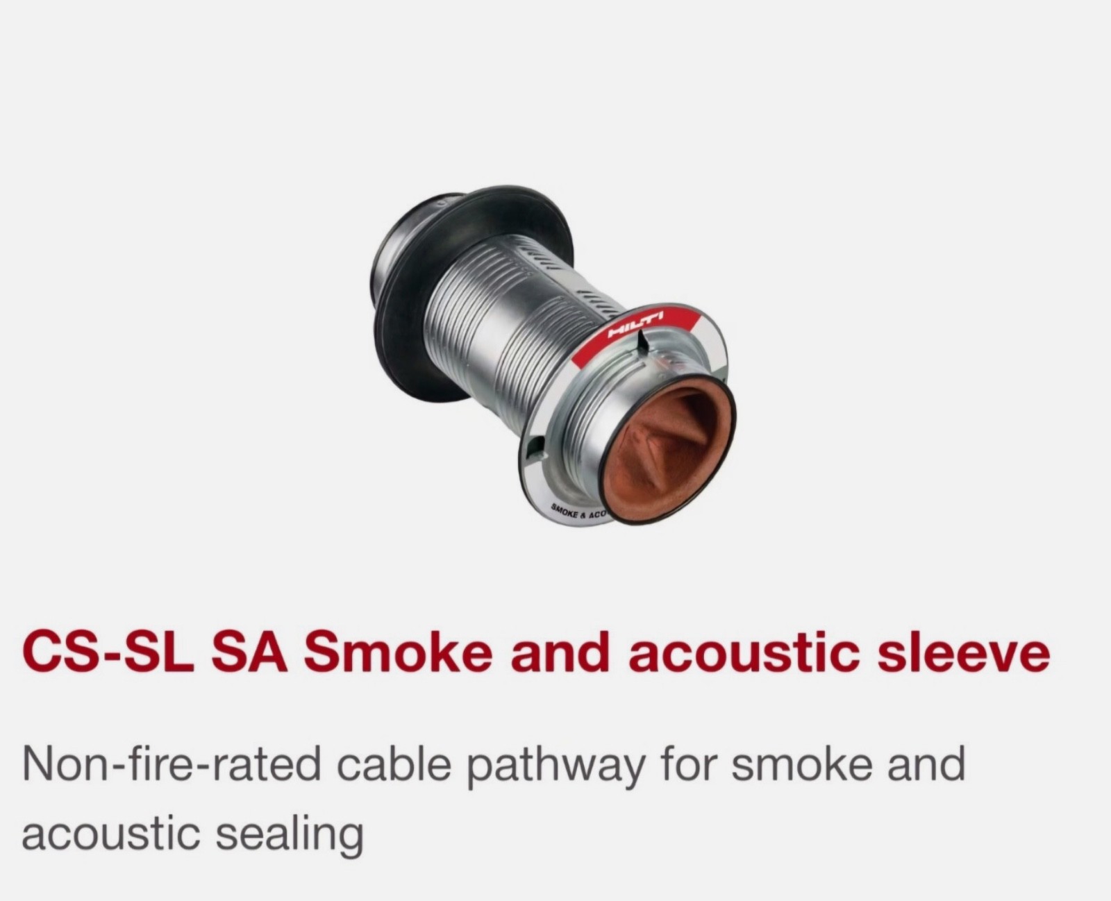 Hilti CS SL SA 4 inch Smoke And Acustic Speed Sleeve