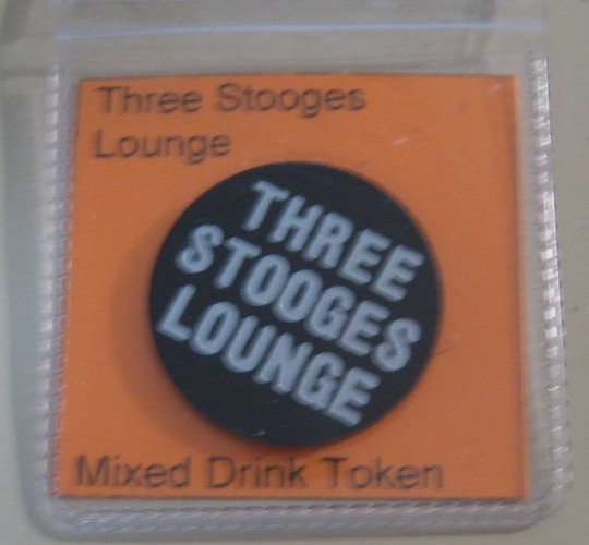 VINTAGE THE THREE STOOGES LOUNGE MIXED DRINK BAR TOKEN