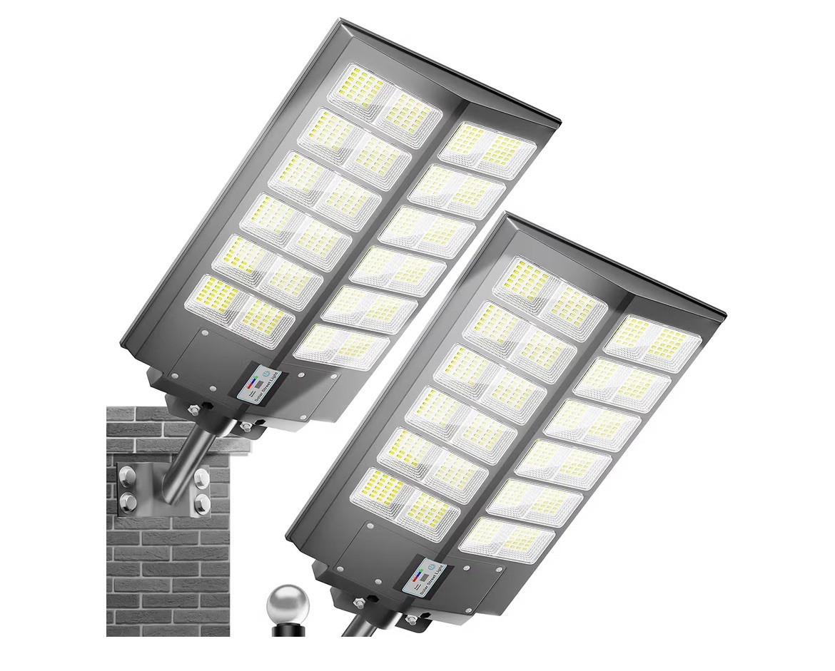 loyoele 9000W Solar Street Lights Outdoor 120000LM, Commercial Light 2 Pack