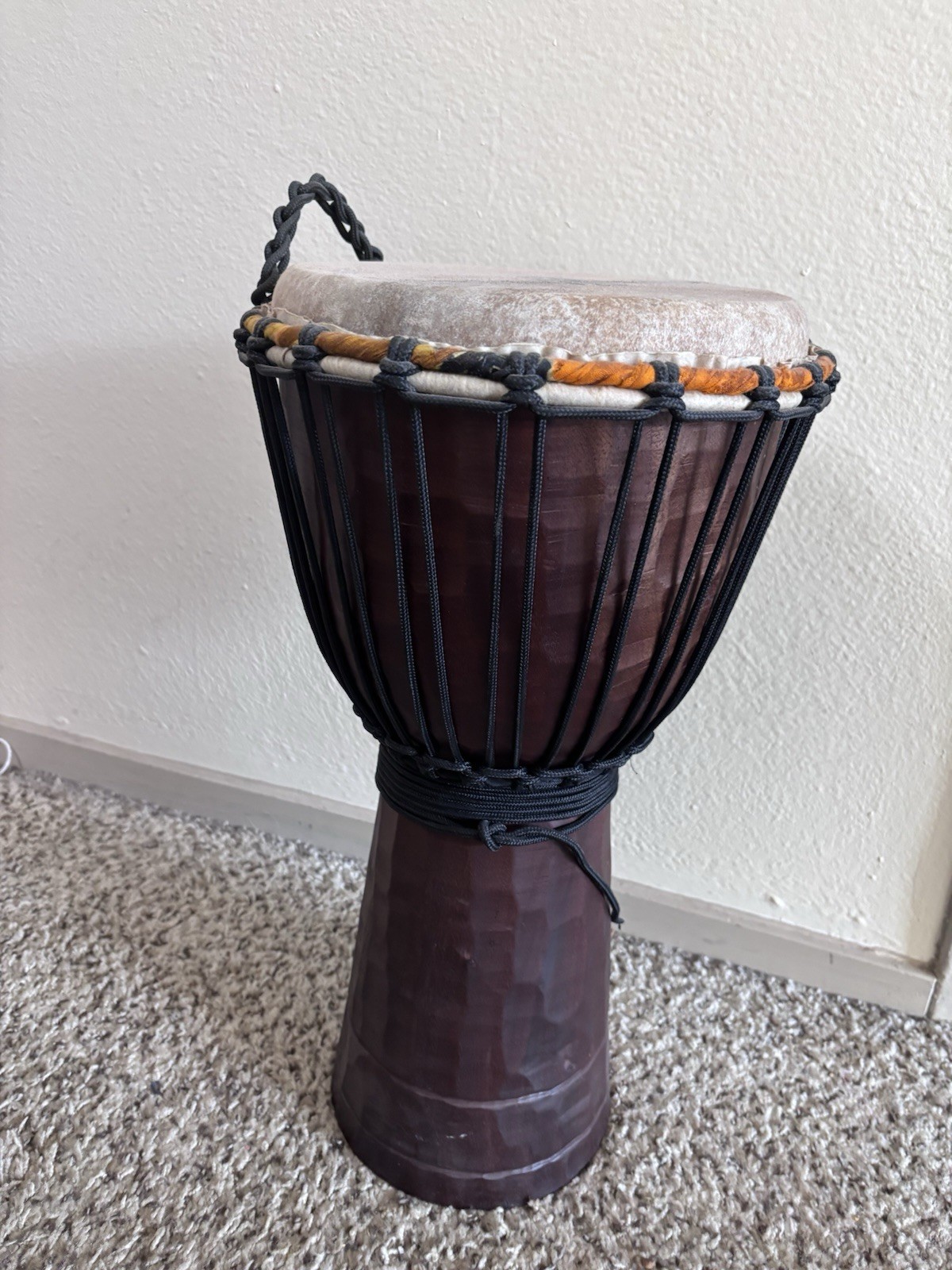 Djembe Drum X8  17” Tall 10” Top Brown Great condition