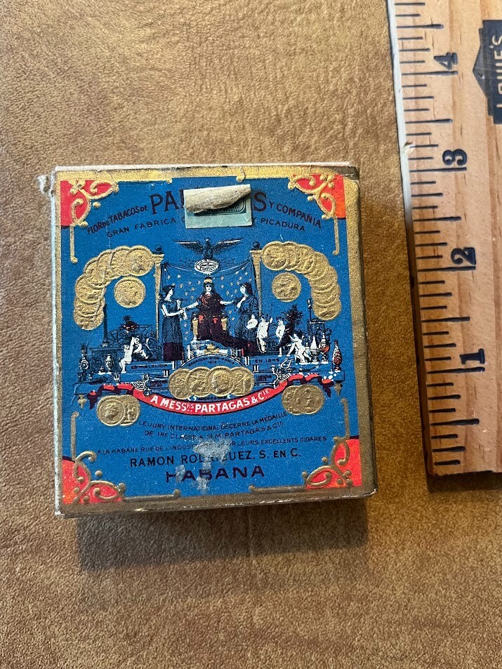 Vintage Partagas & Co Superfinos Cigarette Pack Cuba- 1930's *EMPTY*