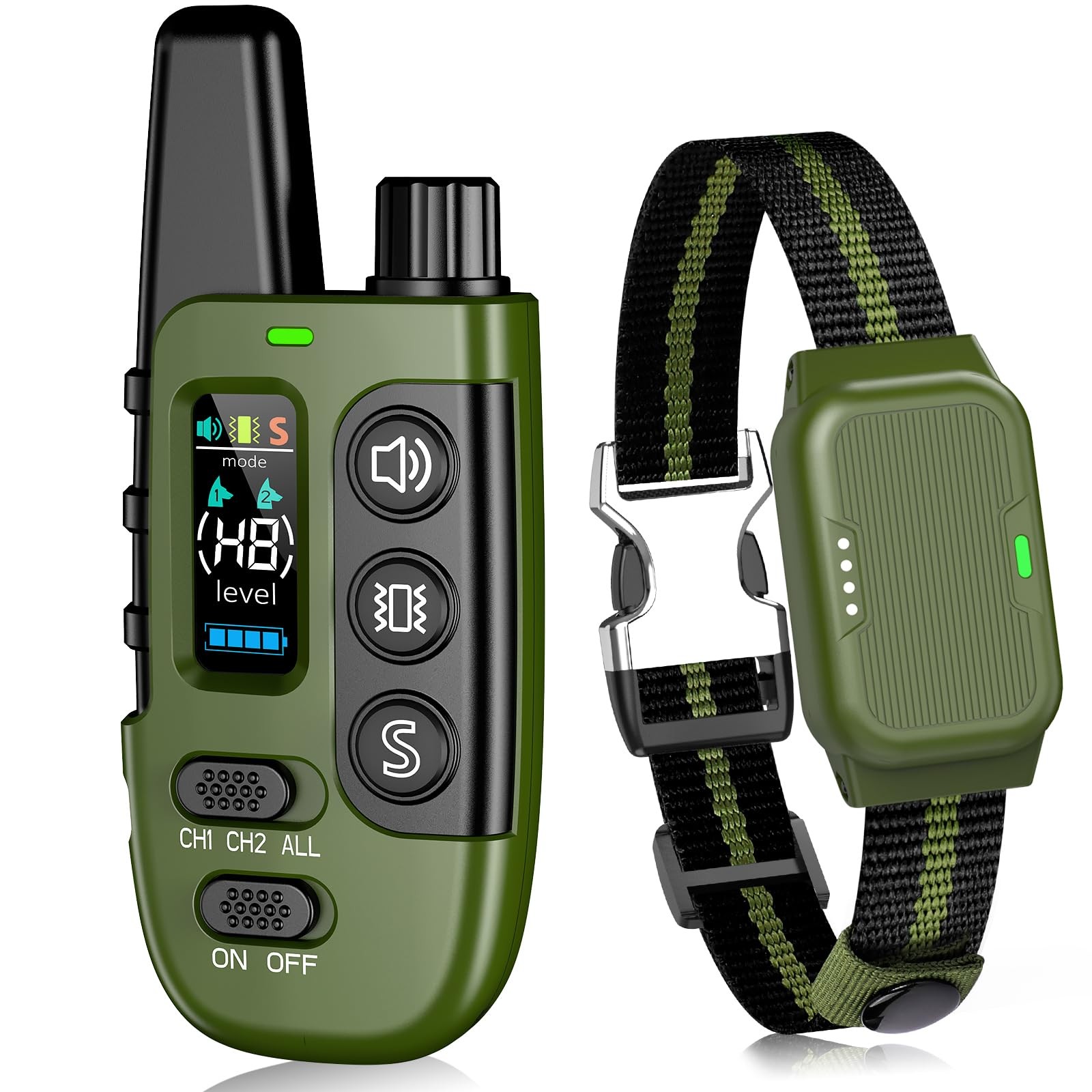 Waterproof Dog Training Collar with Remote Control, Vibration  Static Modes