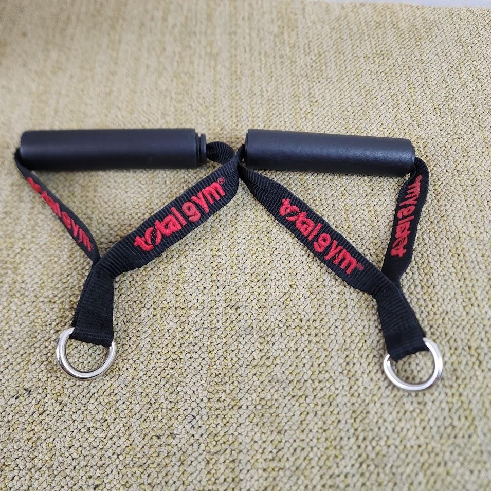 *NEW* TOTAL GYM WEB HANDLES GRIPS w/ RED LETTERING ~ FAST SHIP