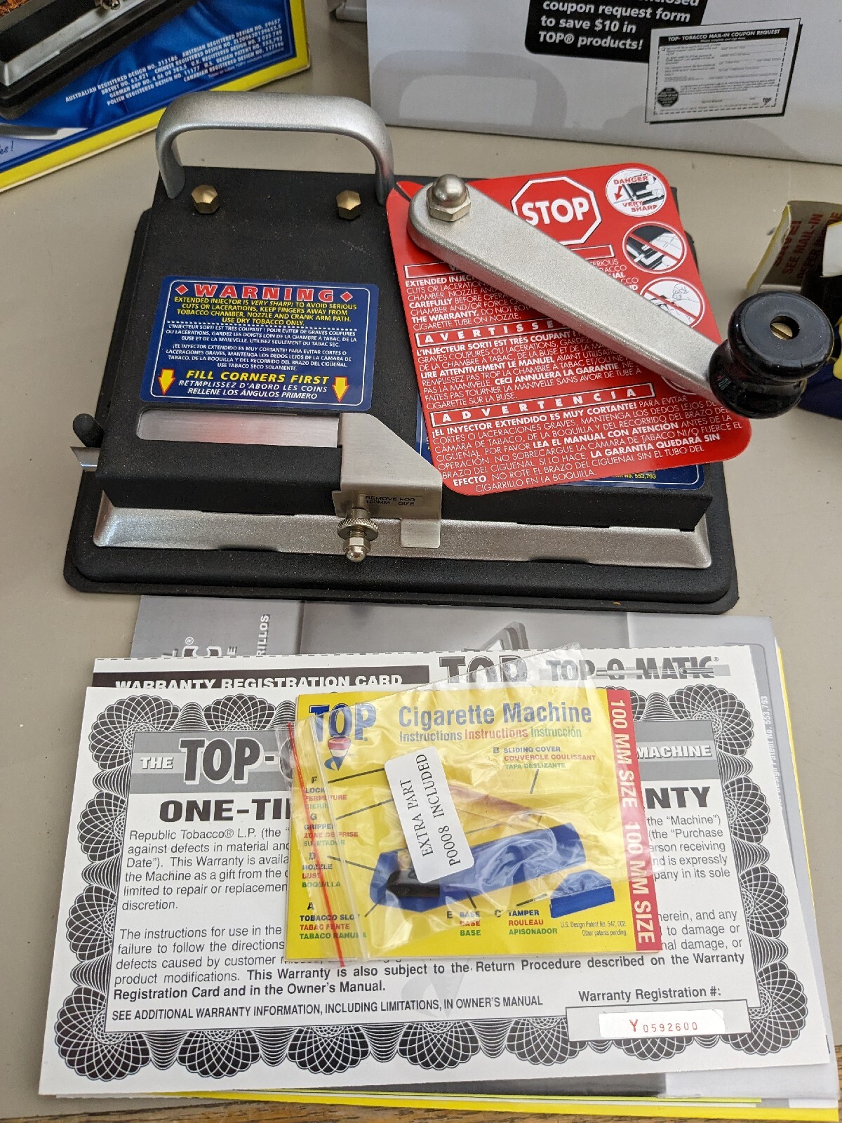 EXTRAS! Top-O-Matic Cigarette Rolling Machines !Charity!