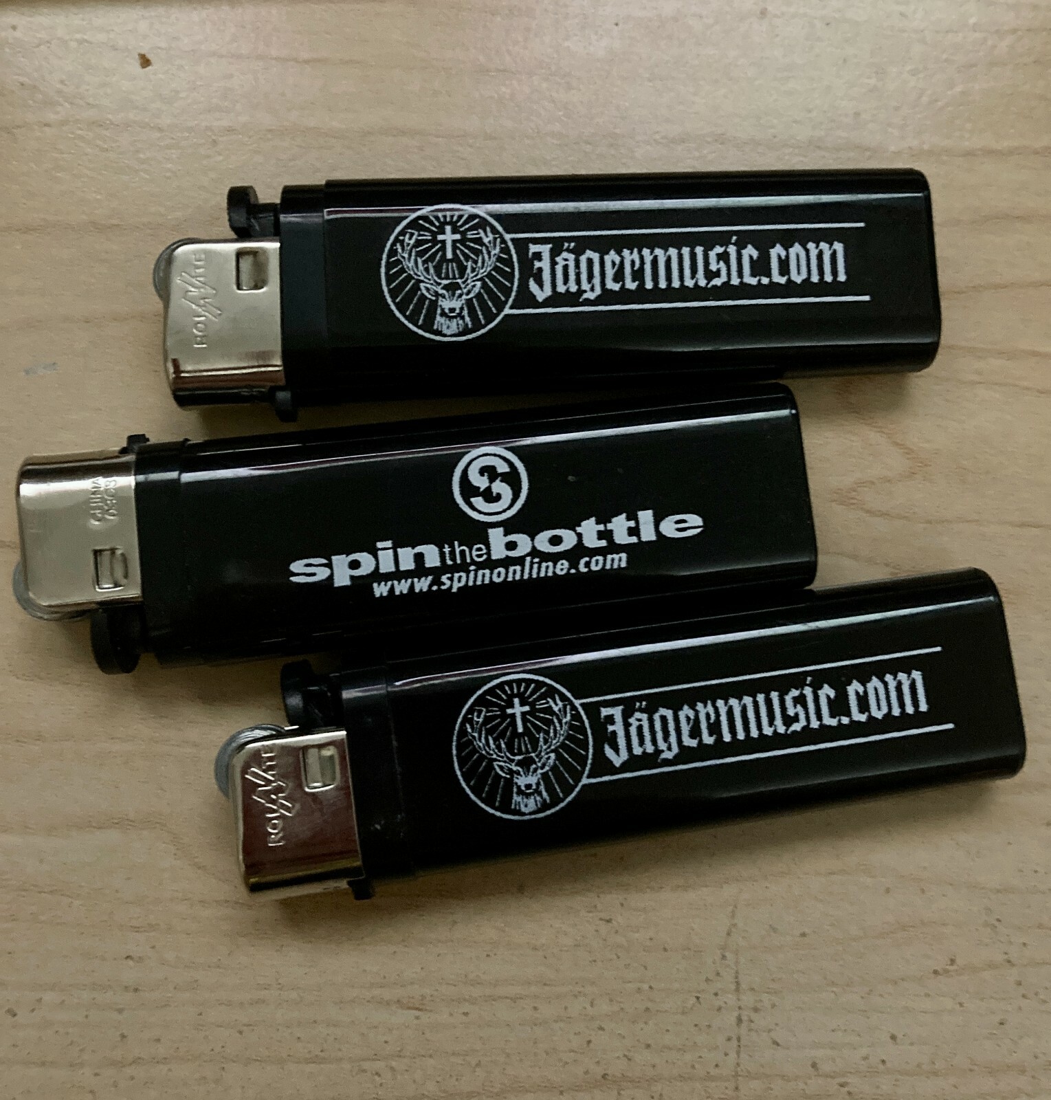 Jagermeister Jagermusic Cigarette Lighters (Pack of 3) - NEW / Working