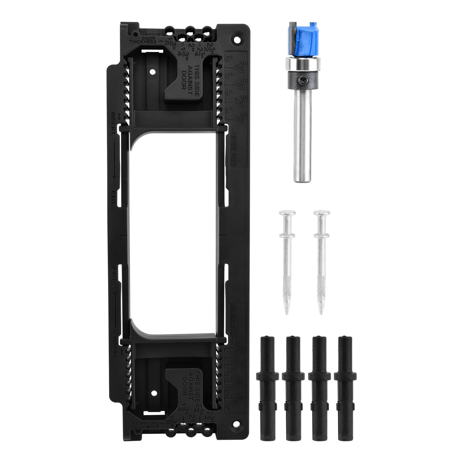Door Hinge Jig Kit for Router, Adjustable Mortise Template Guide