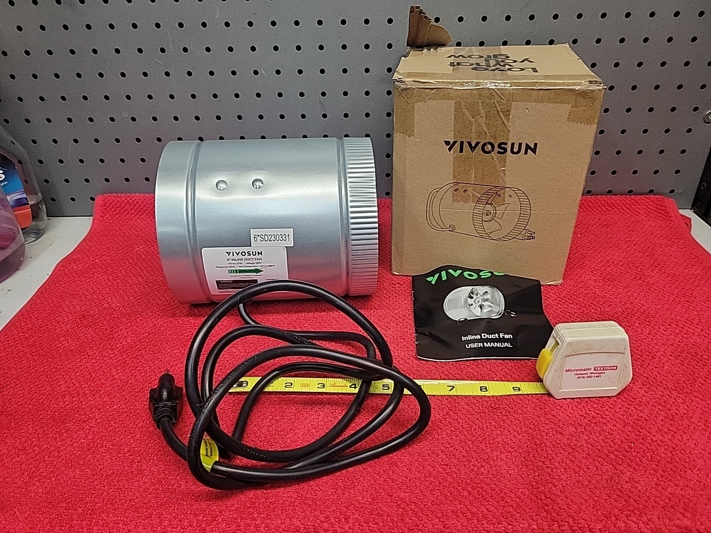 VIVOSUN 6" 240 CFM INLINE DUCT FAN NIOB