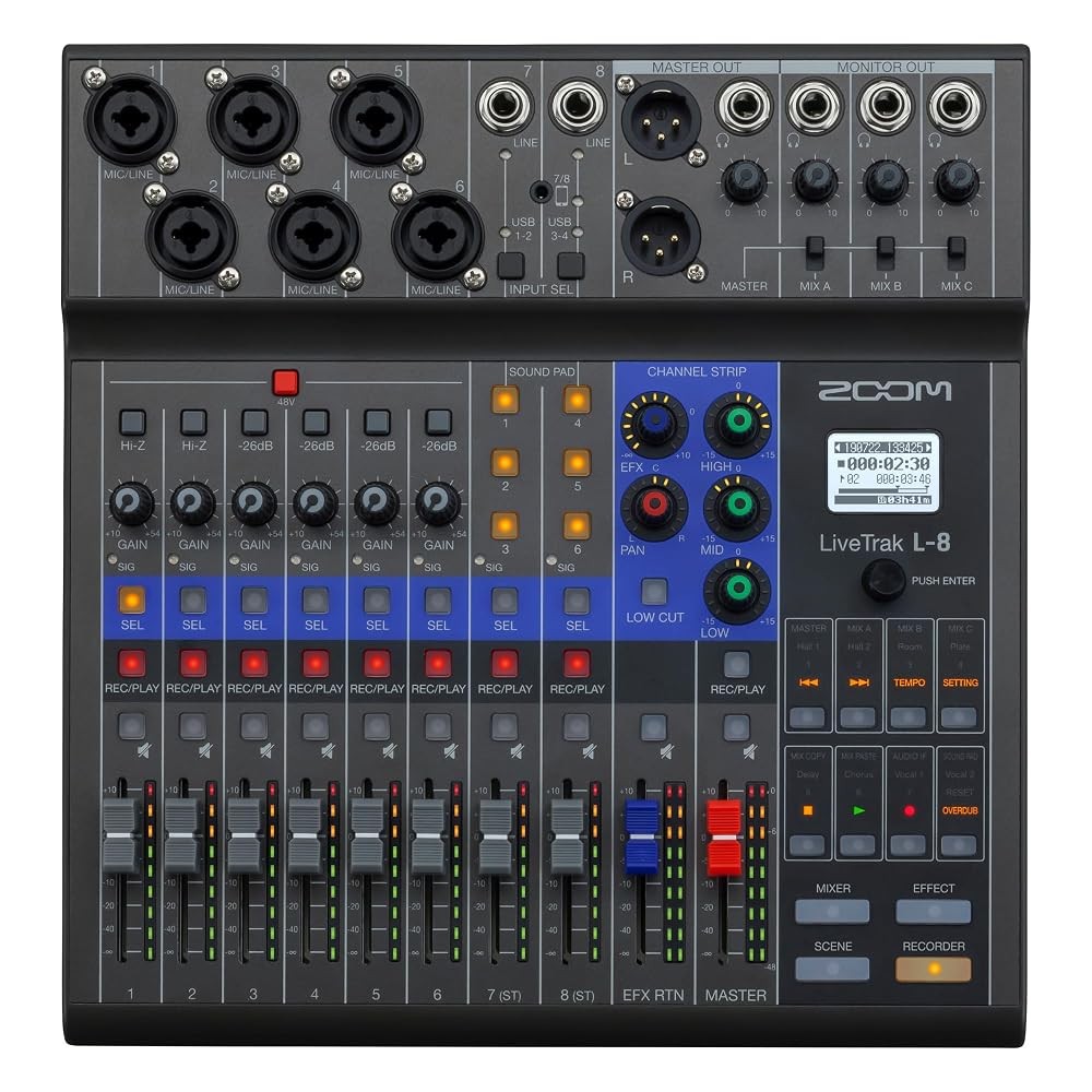ZOOM L-8 Digital Mixer MTR 8-Channel Input Japan Import