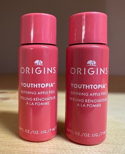 Lot of 2 Origins Youthtopia Refining Apple Peel - 7 ml / 0.24 fl oz ea Travel Sz