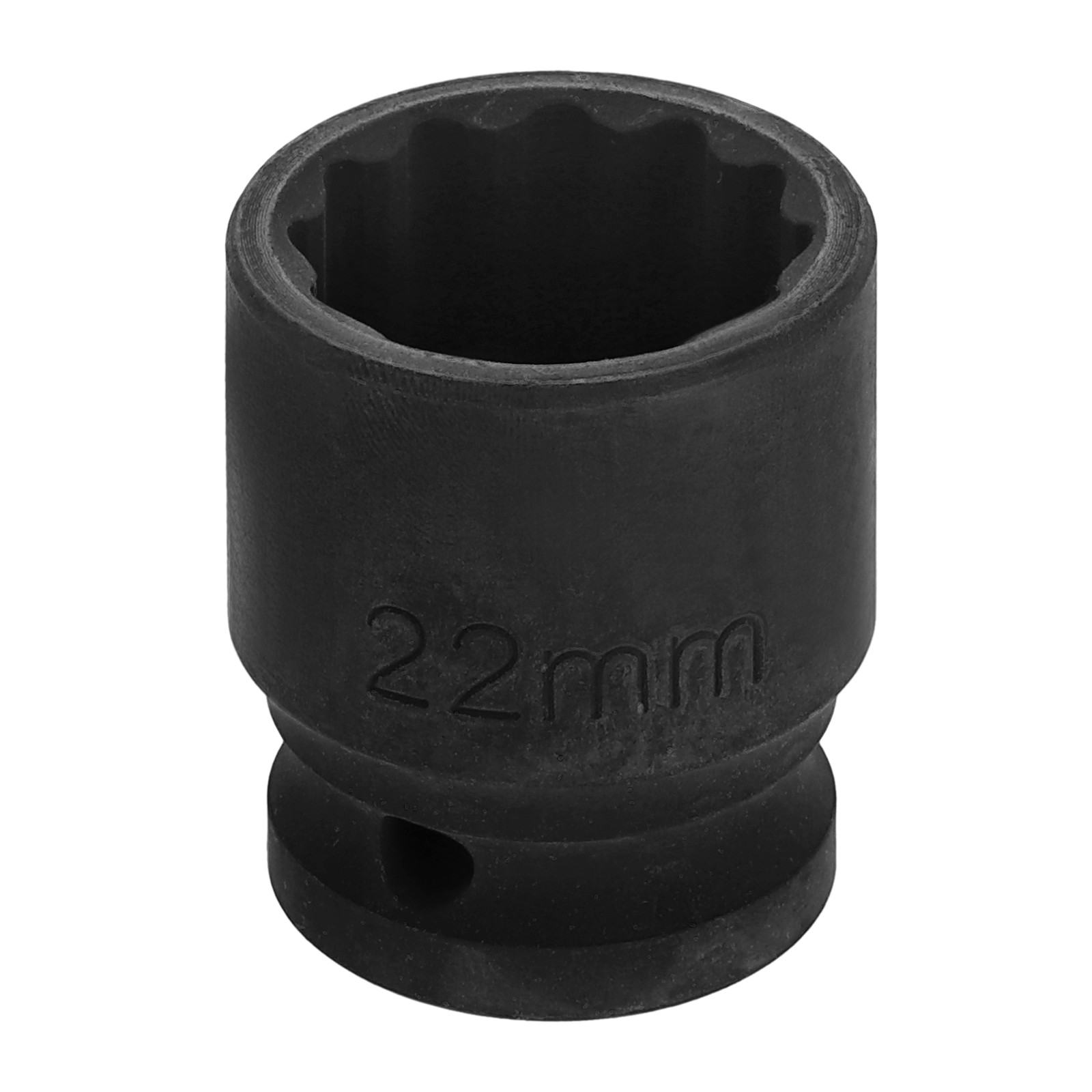 1/2" Drive x 22mm Shallow Impact Socket 12-Point Metric CR-V Steel Socket