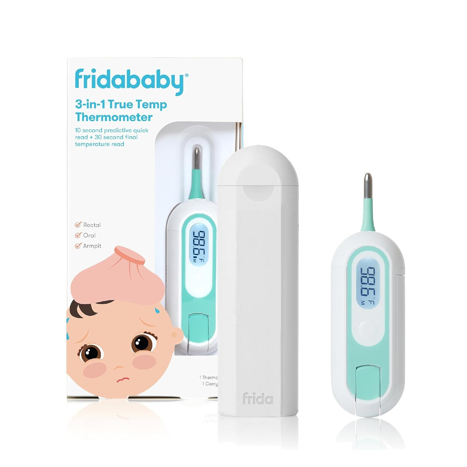 3-In-1 Rectal, Underarm & Oral Thermometer for Kids, Digital Baby Thermometer fo