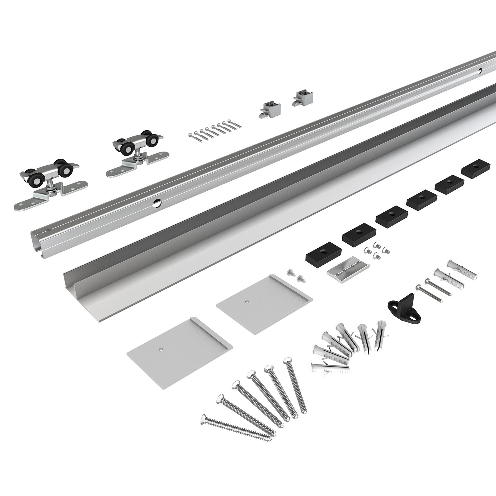 Barnbase 8Ft Sliding Barn Door Hardware Clearance Aluminium Alloy Rail Hardware