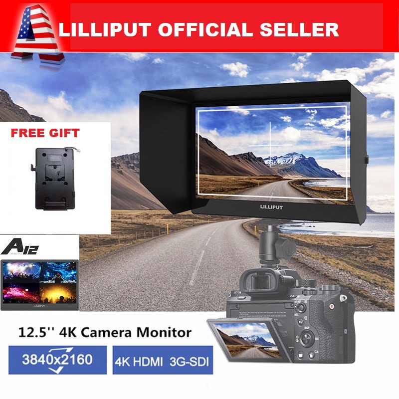 LILLIPUT A12 12.5 " 4K Caméra Haut Moniteur Sdi HDMI Displayport Gratuit V