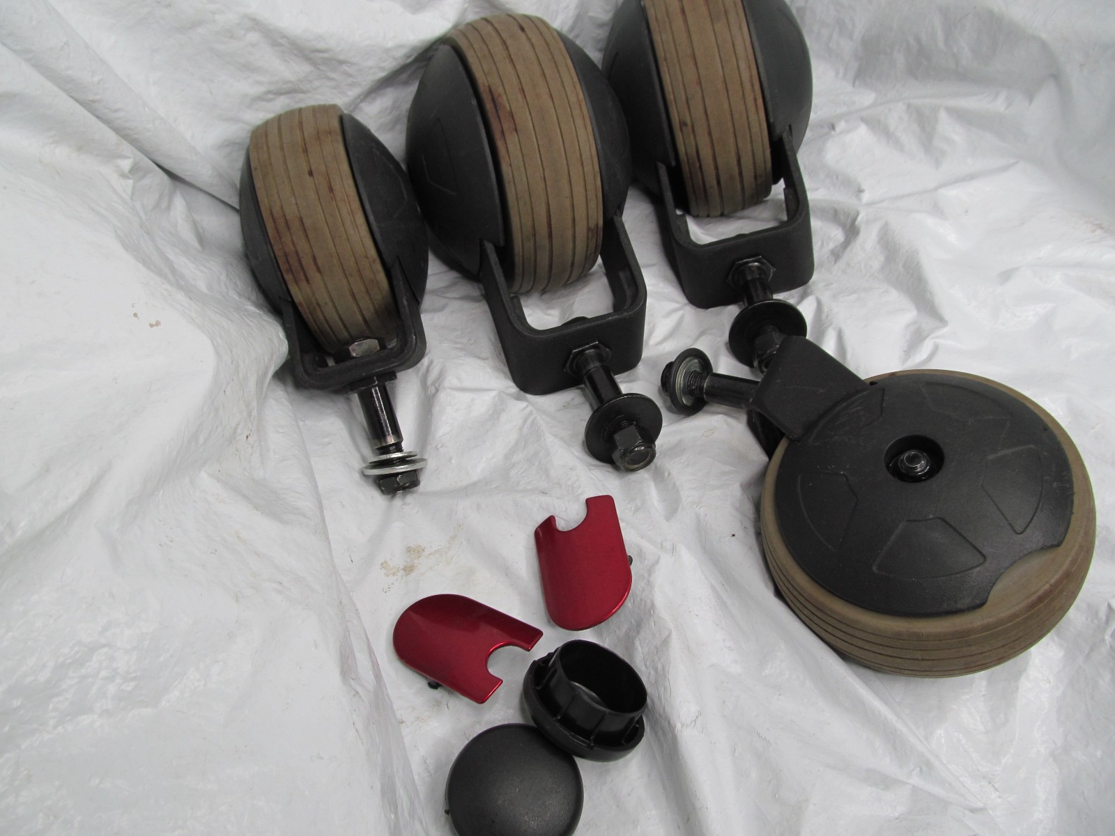 Set Of 4 Casters Front & Back From Jazzy 600  Wheelchair