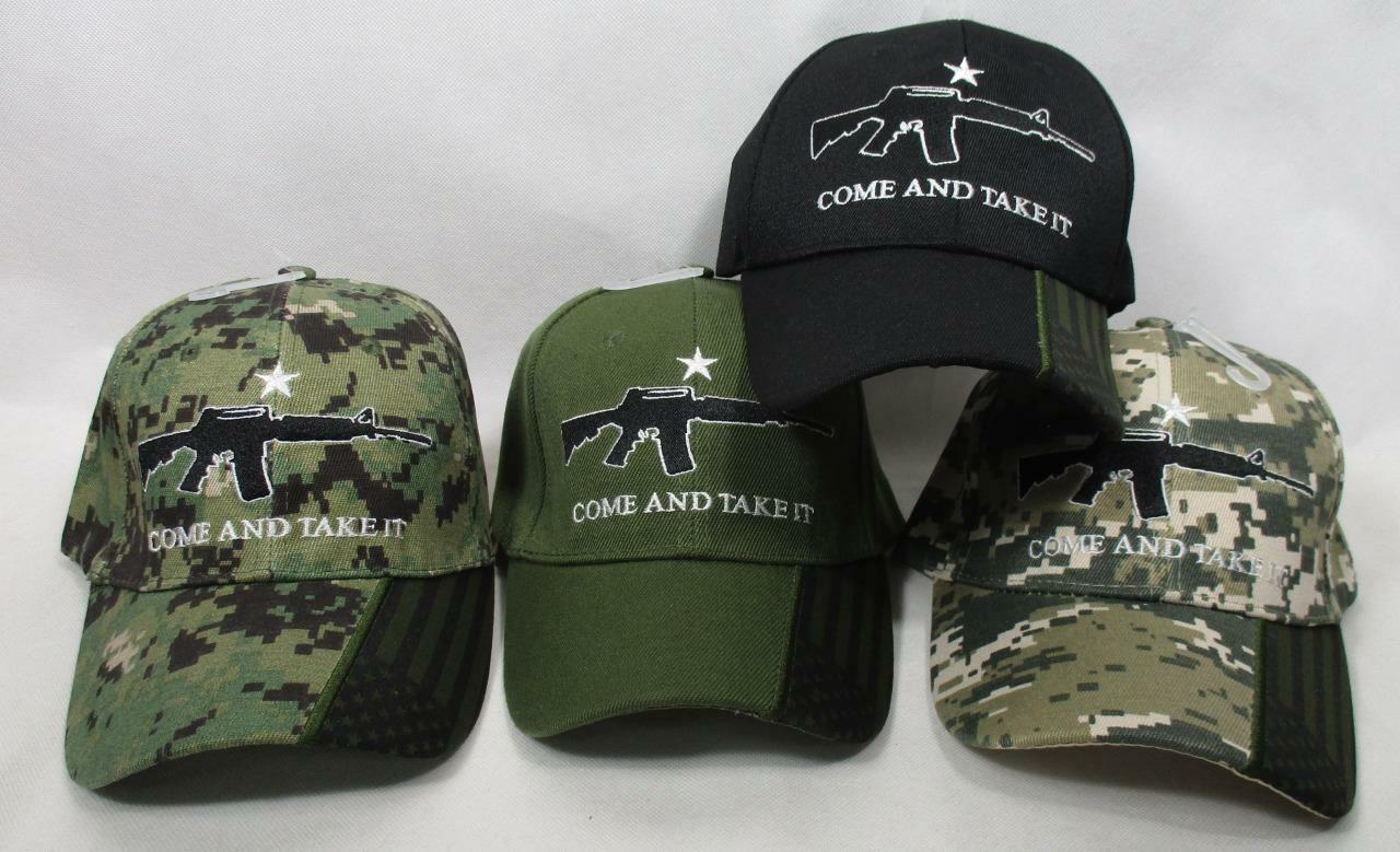 Come And Take It 2nd Amendment Star Ball Cap Hat American Flag Gun Rights Rifle