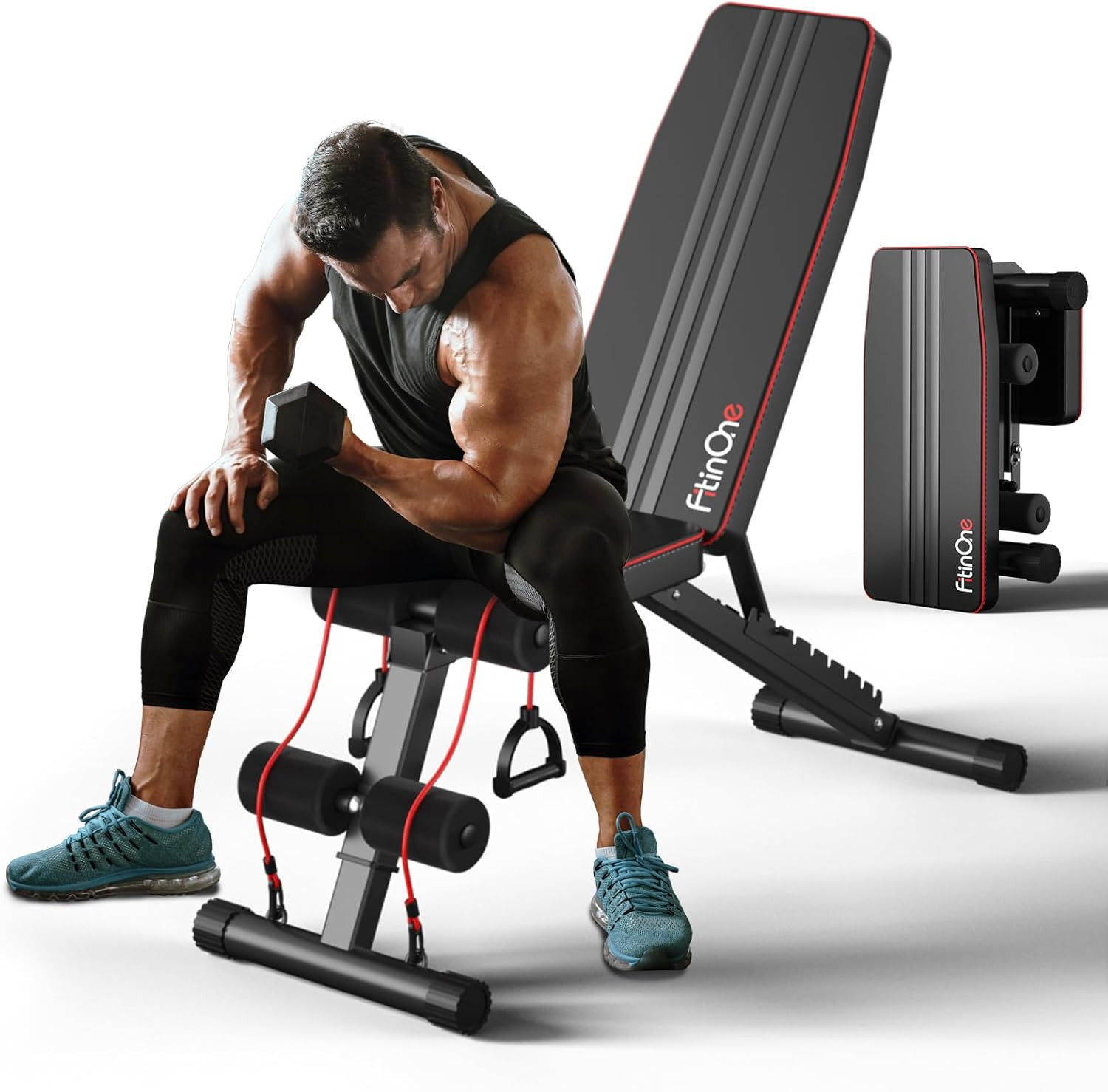Adjustable Folding Weight Bench for Home Gym, 660 Lbs Capacity Multi-Functional