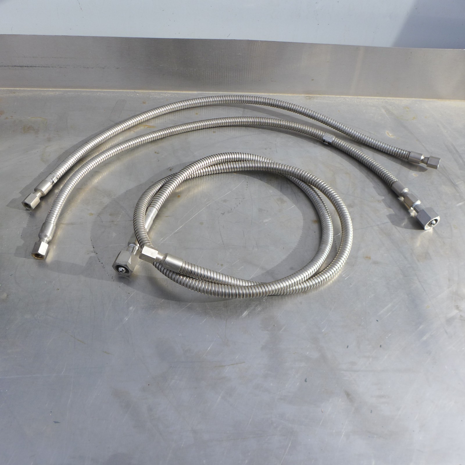 L172 MATHESON STAINLESS STEEL TRI GAS HOSES 6043 / 6046 LOT OF 3 FREE SHIPPING