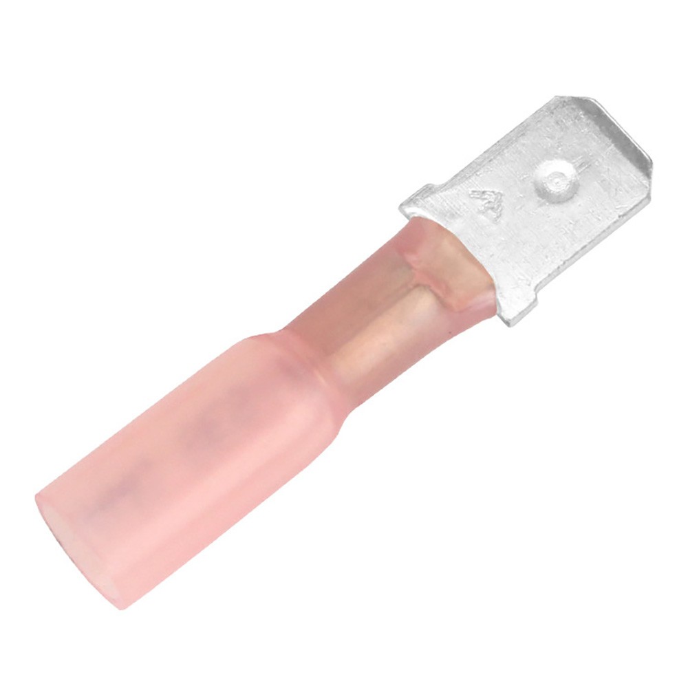 Pacer 22-18 AWG Heat Shrink Male Disconnect - 100 Pack TDE18-250M-100 UPC 840...