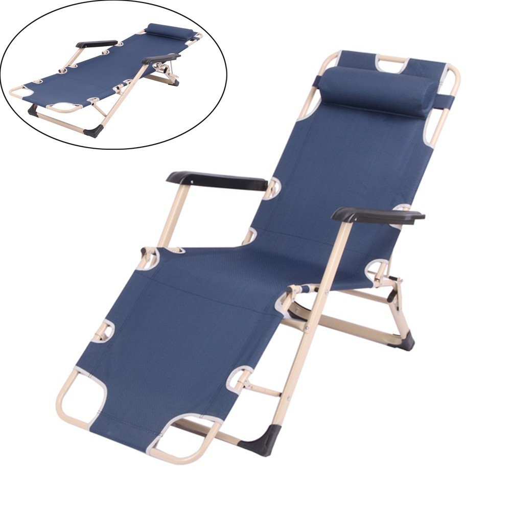 Outdoor Folding Camping Bed Portable Adjustable Break Chair Single Rollaway Bed