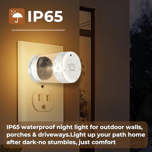2 Pack LED Night Light Plug into Wall 3000K/4000k/5000K Adjustable Color 3CCT
