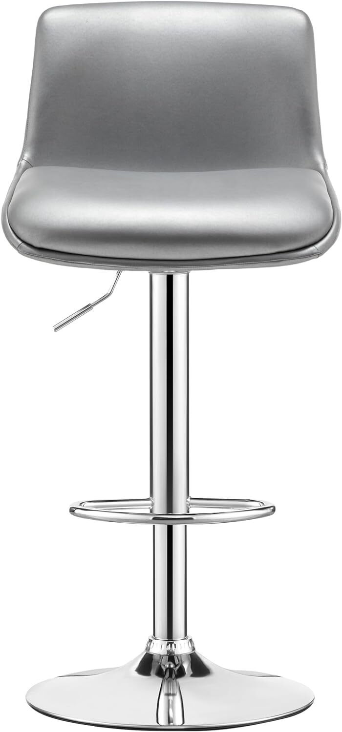 MINCETA Bar Stools,Modern Upholstered Swivel Stool,Adjustable Height 24" to 34".