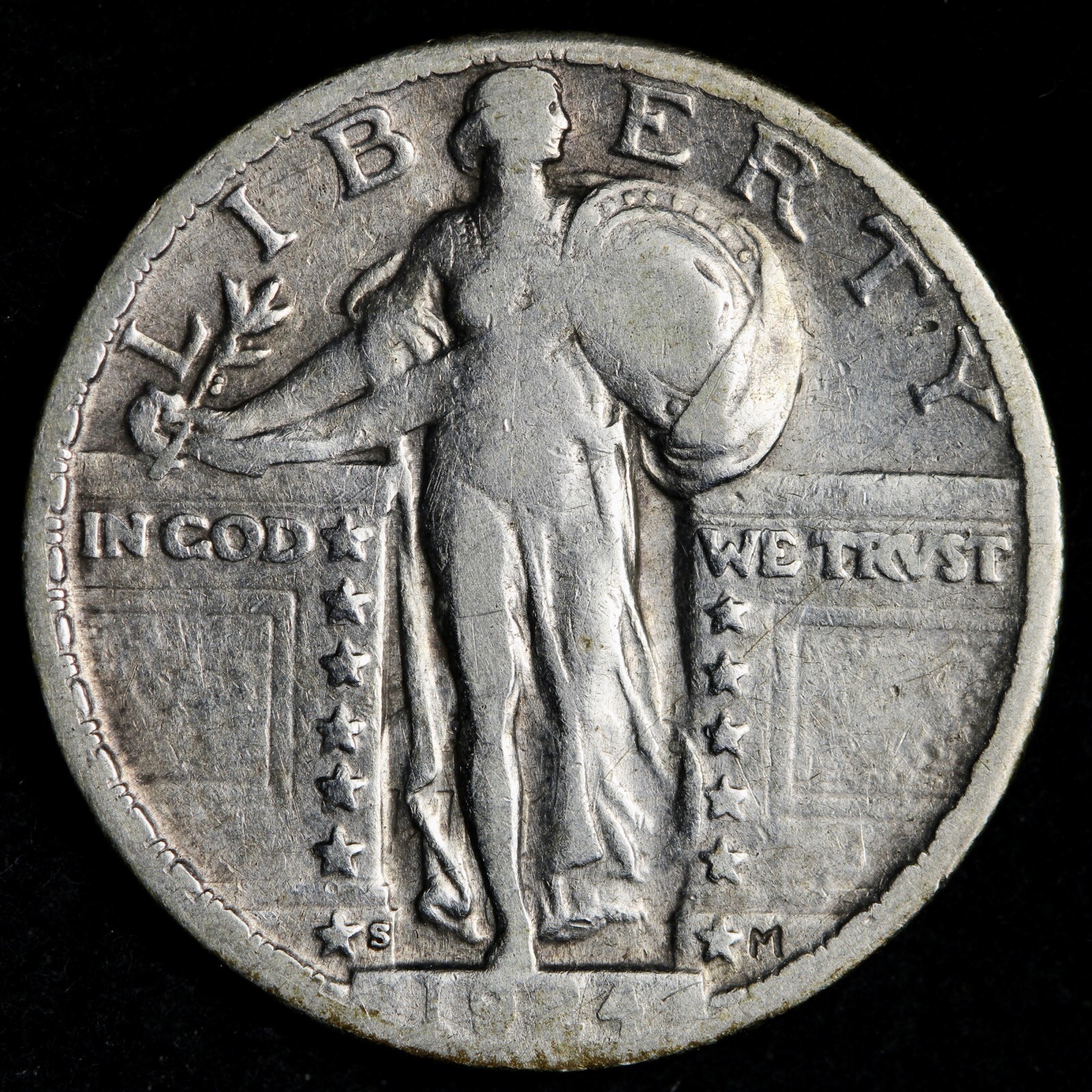 1924-S Standing Liberty Silver Quarter VF E334 DYMN