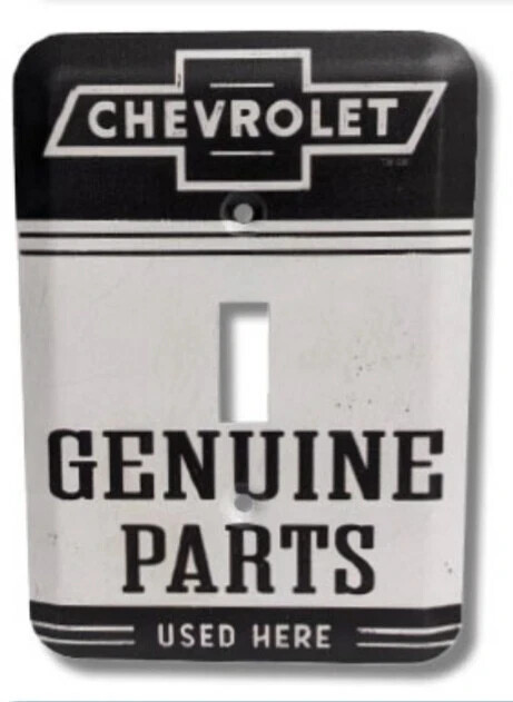 Chevy Garage Light Switch Plate Cover Mancave Sign Parts Service  Gas Oil