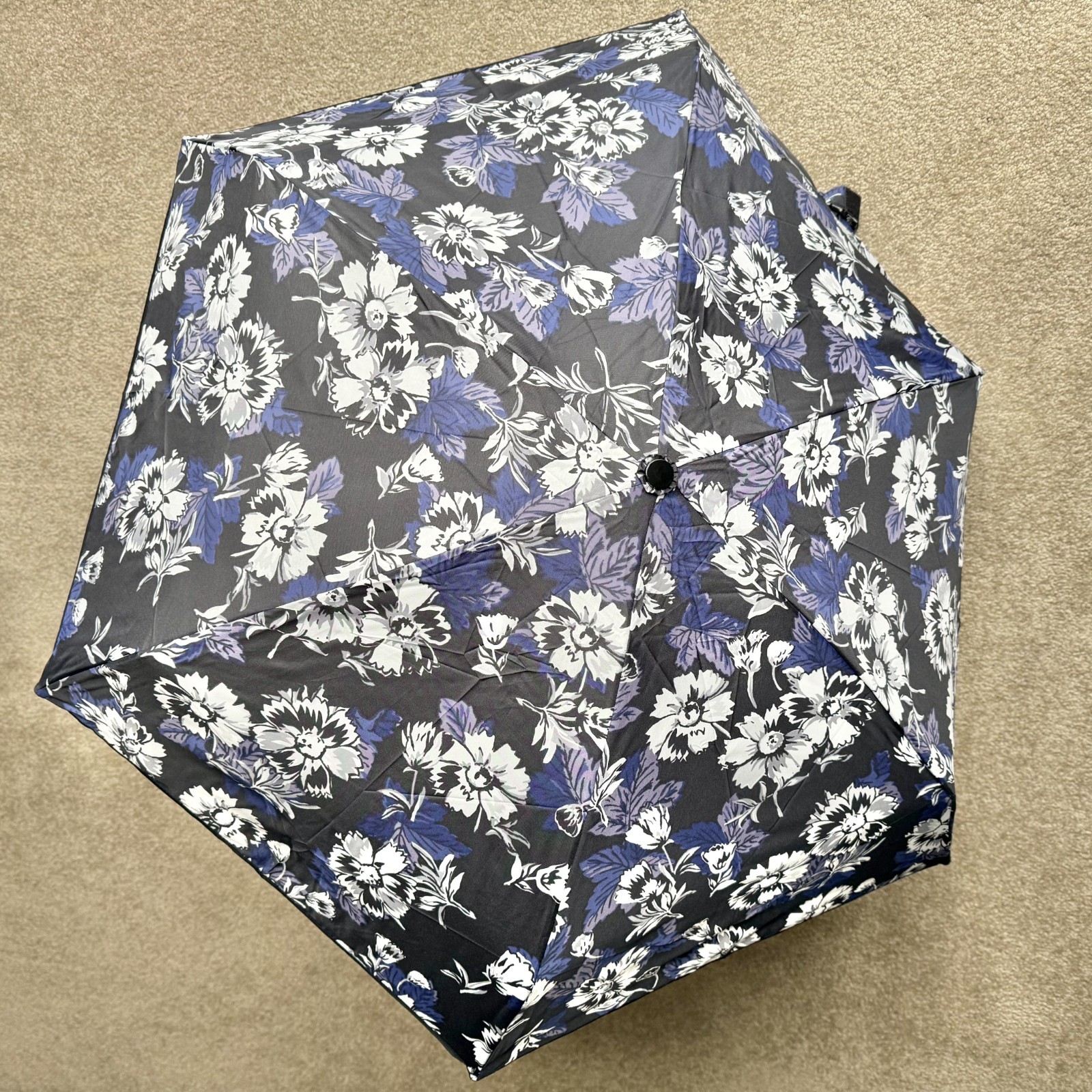Vera Bradley Umbrella Compact One Touch Auto Open  Frosted Floral 15384-T89 NWT