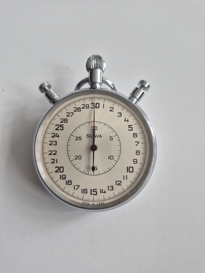 Vintage Soviet SLAVA Stopwatch Chronometer Mechanical (Split Second SDS--pro)