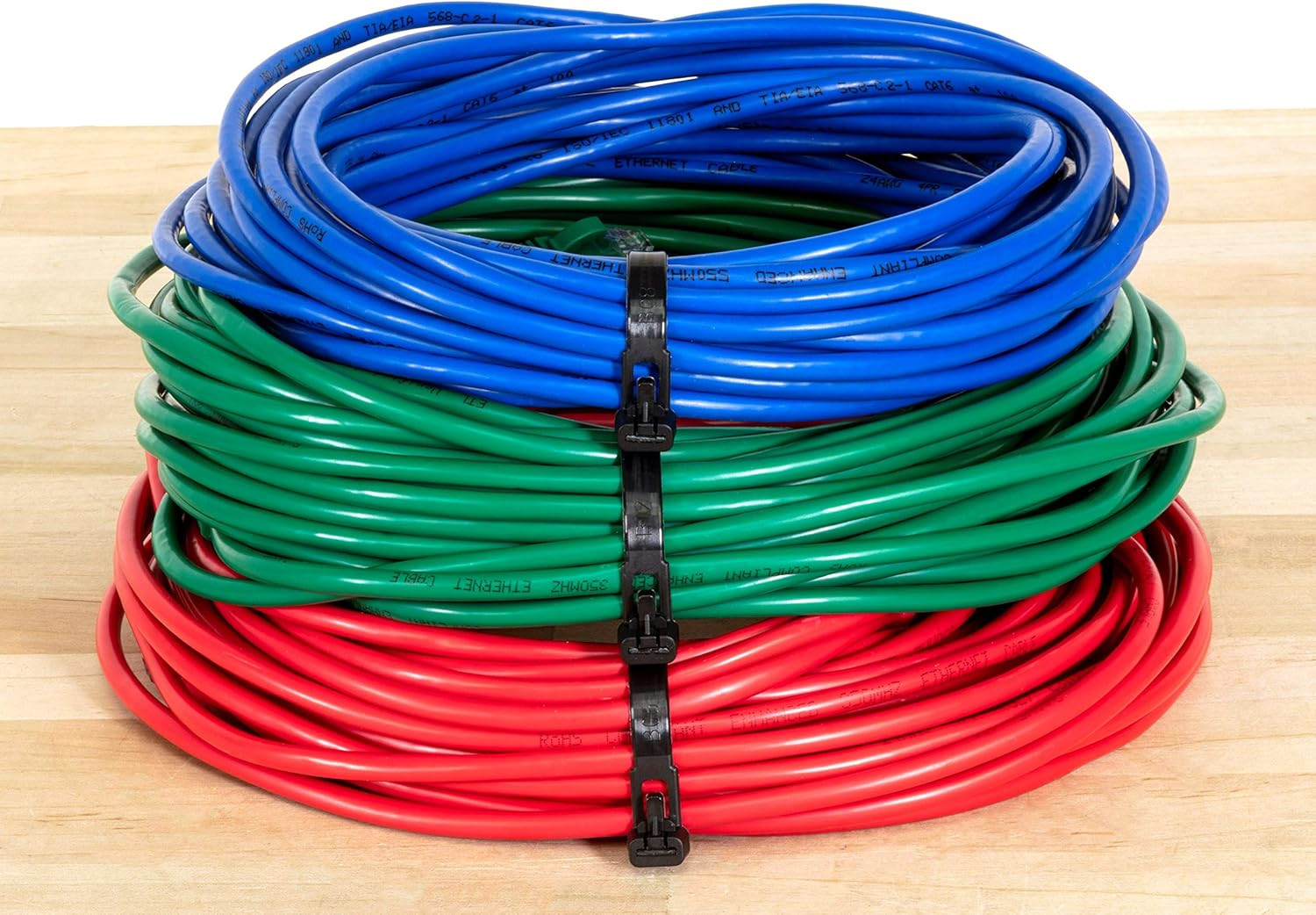 Reusable Zip Ties, 100 Pcs Assorted Fastening Cable Zip Ties 6" 8" 10" 12" Four