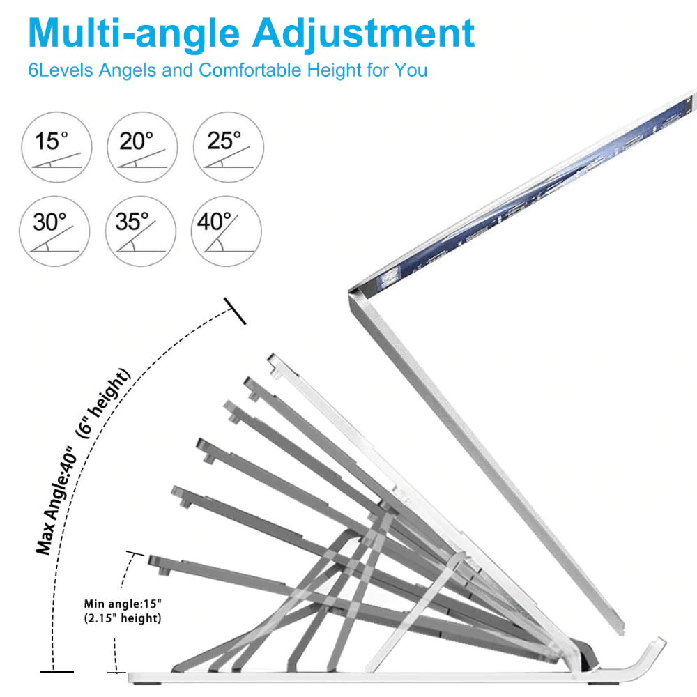 Portable Laptop Stand Aluminum Foldable Notebook Support Holder Adjustable New