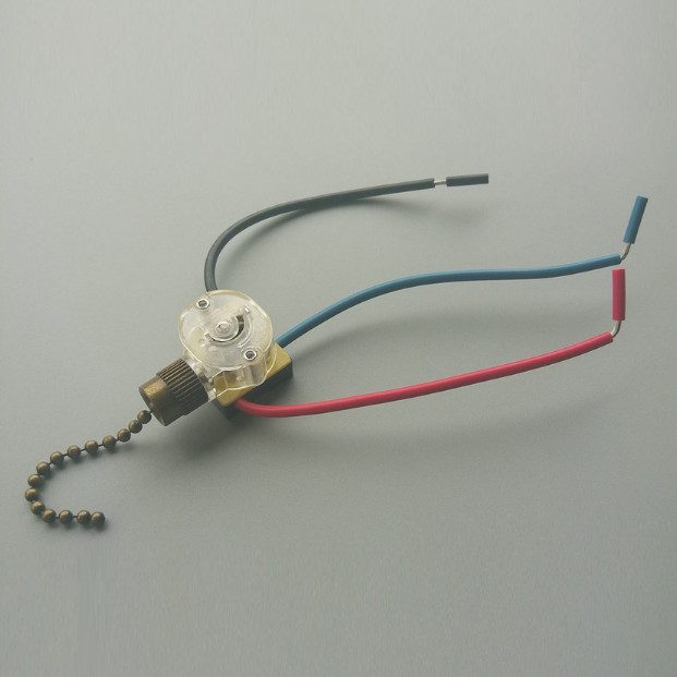3pcs 3A/250V 6A/125V Zipper Switch 3 Wire Pull Chain Control Light Switch