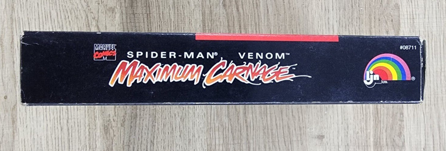 USED AUTHENTIC BOX ONLY - NO GAME - NO MANUAL - MAXIMUM CARNAGE - SNES