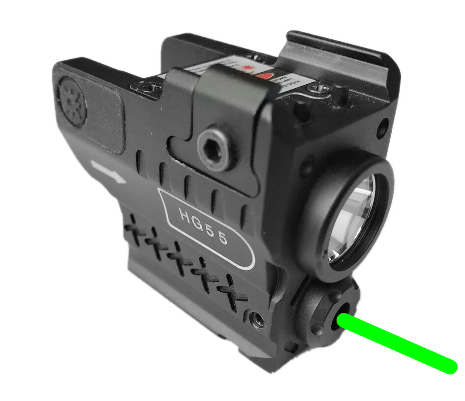 Green Pistol Laser+Flashlight Sight for Springfield HELLCAT COMPACT 9MM Pistol