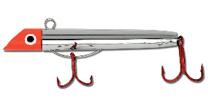 Sea Striker G501RH Got-Cha Chrom Plastic Body-Fluor Red Hed Red Hks 3" 1Oz