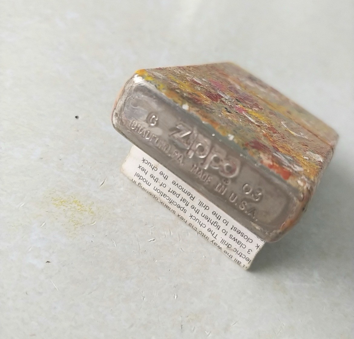 Zippo Oil Lighter, Multi-Color Custom, 2003