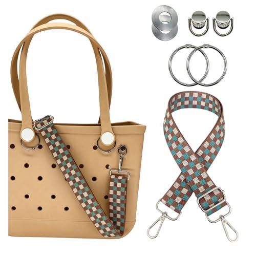 Strap for Bogg Bag Accessories Adjustable Shoulder Brown Green Silver