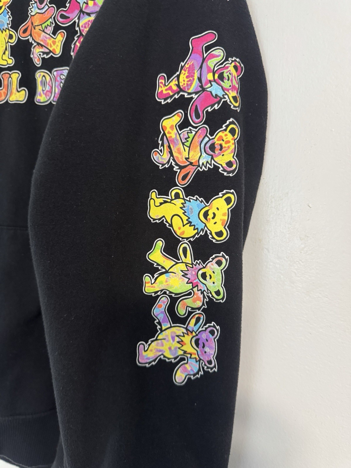 Grateful Dead Dancing Rainbow Bears Black Licensed Hoodie