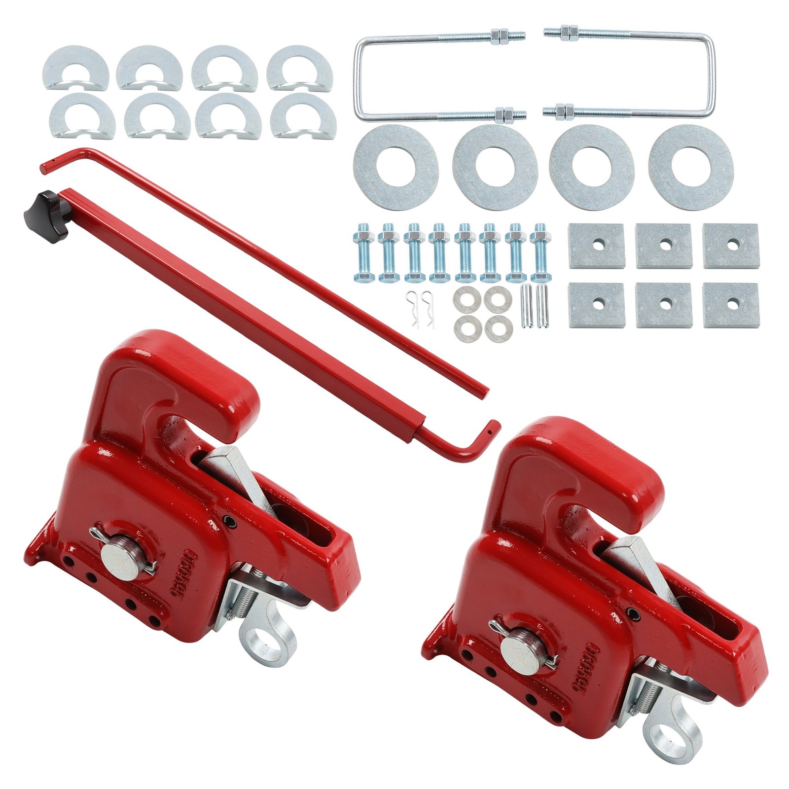 LABLT Heavy Duty Red Quick Hitch for Cat 2 Tractor w/ Stabilizer Bar Hardware