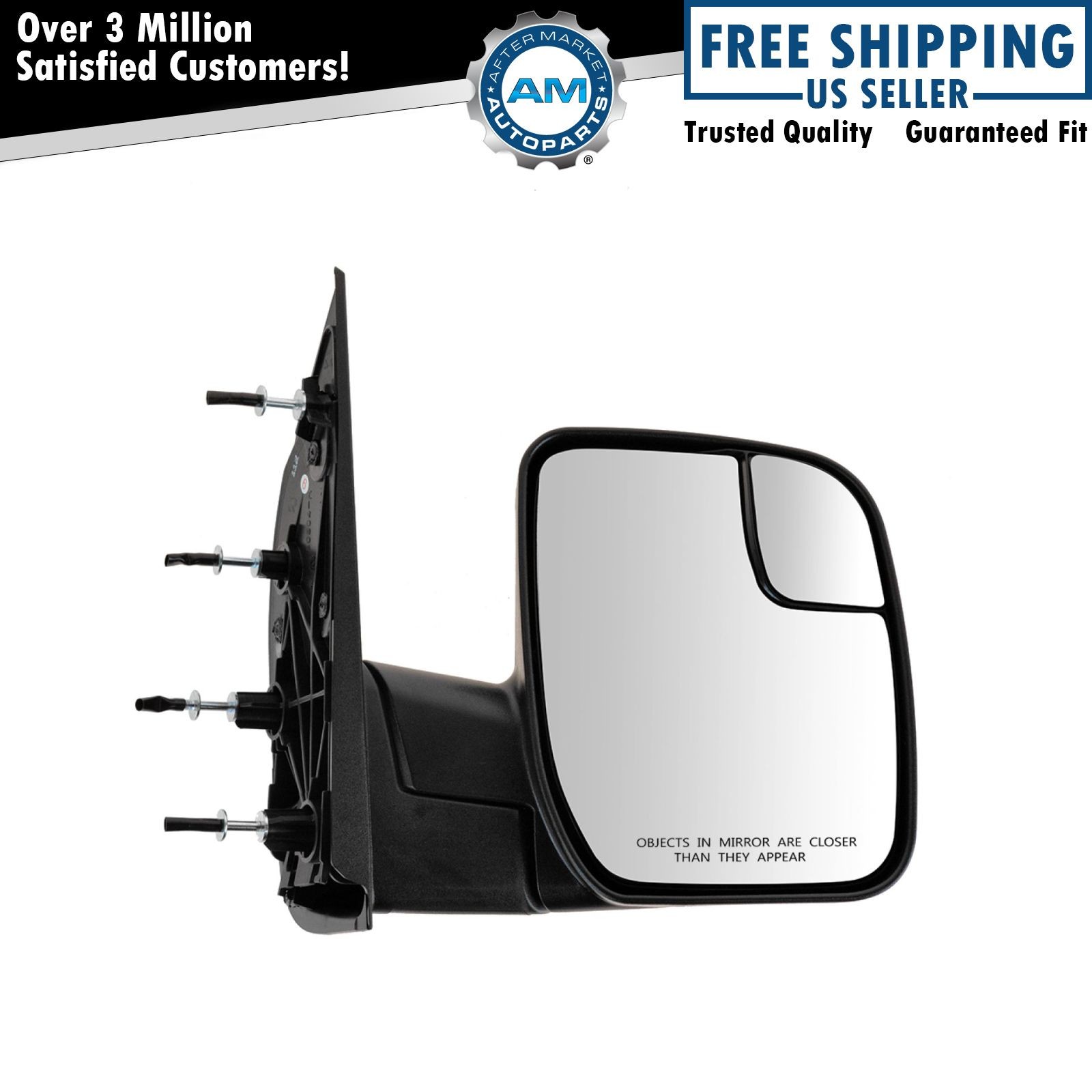 Right Passenger Side Mirror For 10-14 Ford E-150 E-250 10-17 E-350 E-450