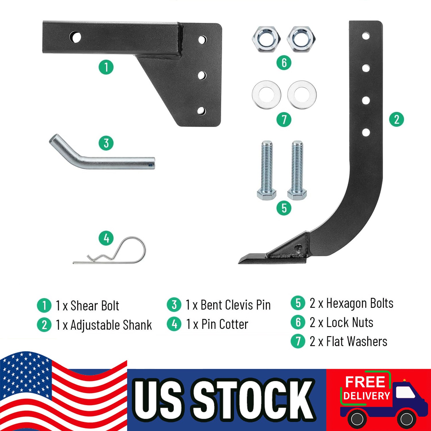 Racewill Hitch Lawn Mounted Ripper for ATV/UTV Tractor with 2 inch Receivers New