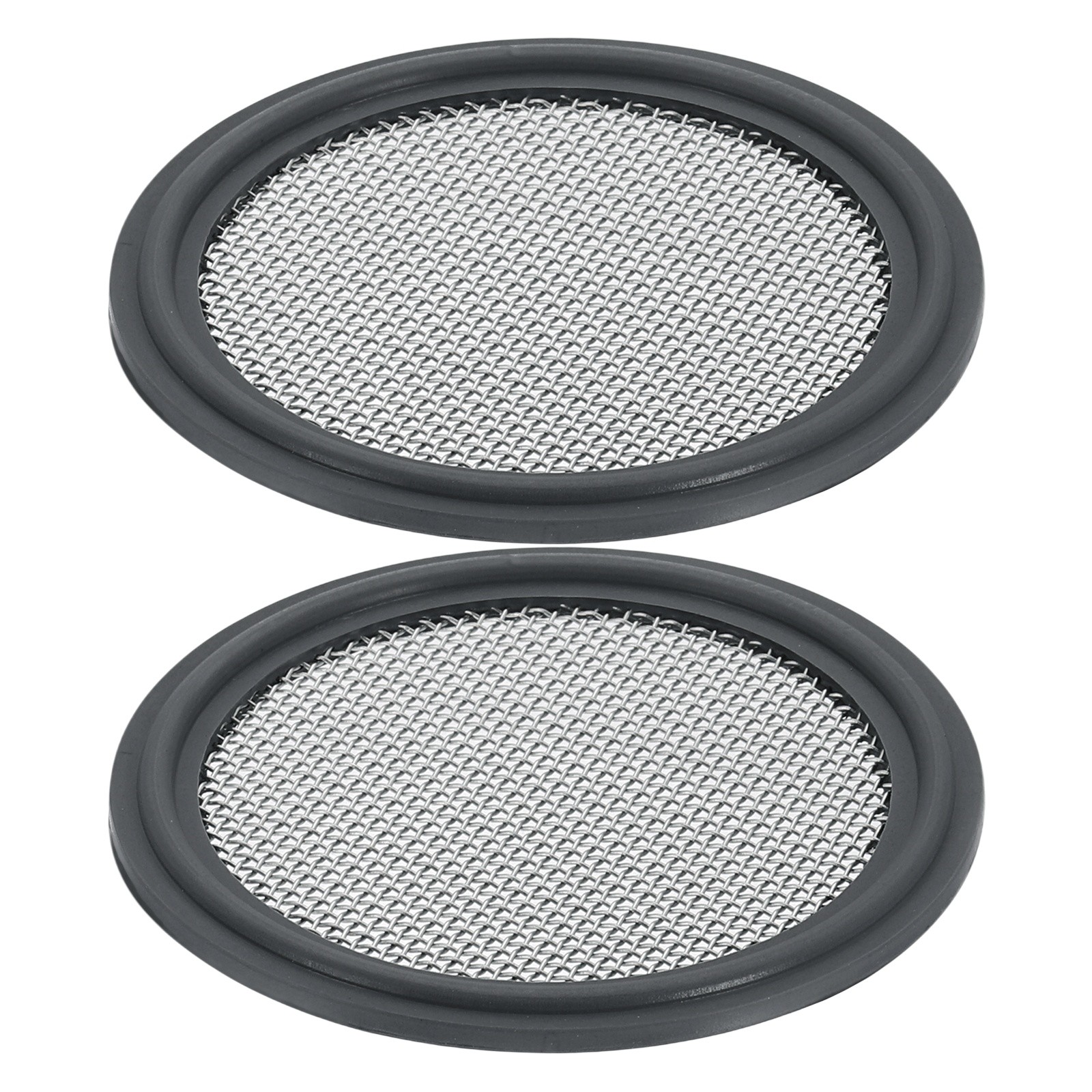 2Pcs 2'' FKM Sanitary Gasket, 40 Mesh Sanitary Filter Gasket, Grey