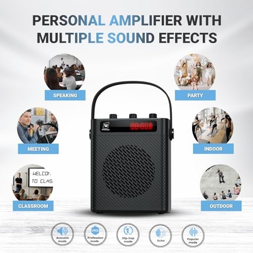 Voice Amplifier Wireless Microphone/Handheld Mic with 4 Sound Effects S95 |
