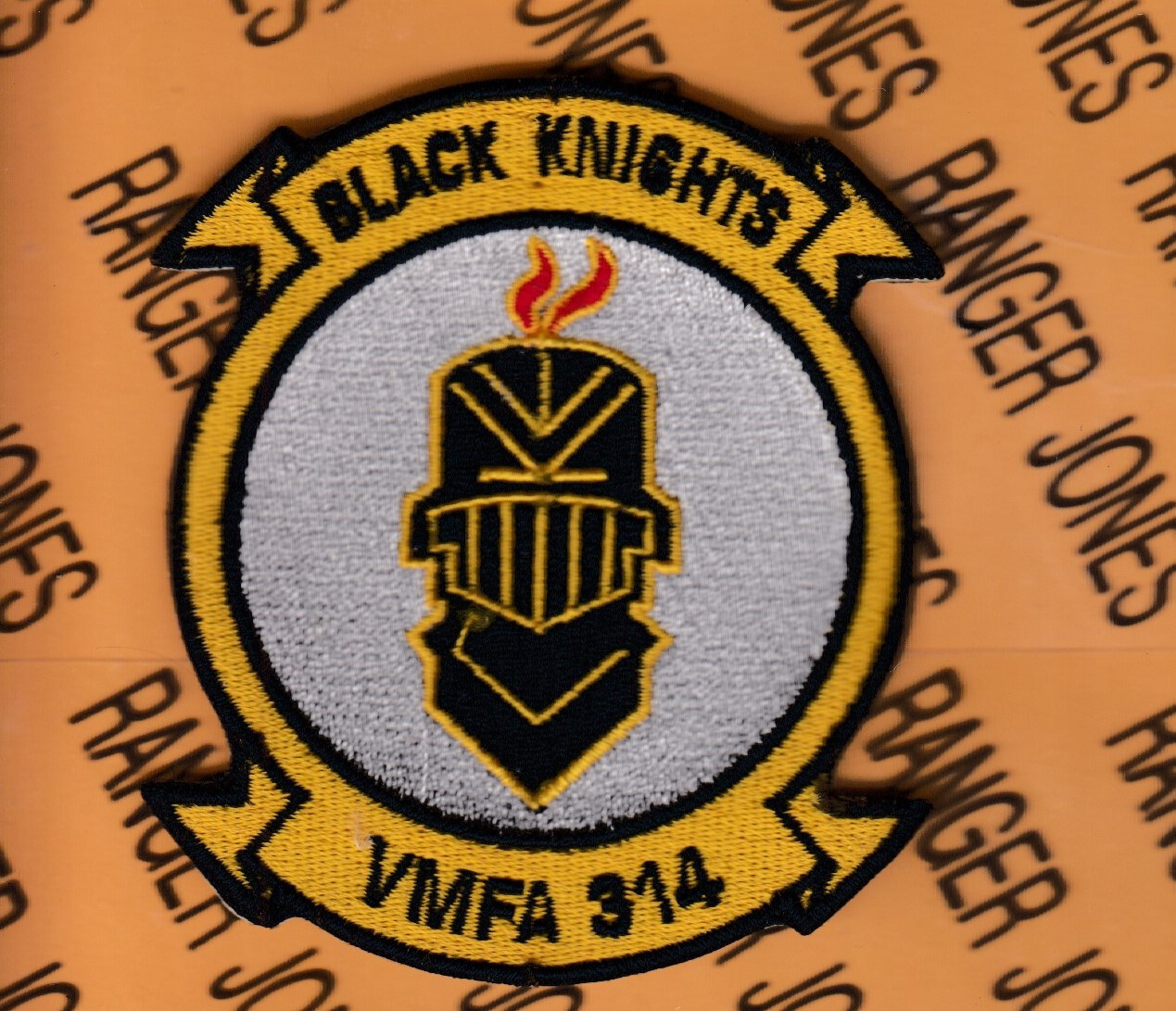 USMC Marine Corps Fighter Sq BLACK KNIGHTS 3.25" patch m/e